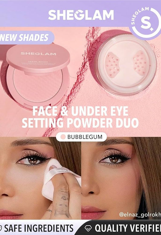Sheglam Insta-Ready Face & Under Eye Setting Powder shade Bubblegum