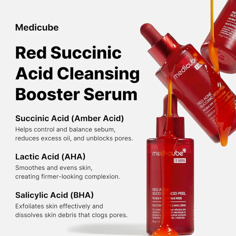 Medicube Red Acne Succinic Acid Peel 40g - GlossyGlams
