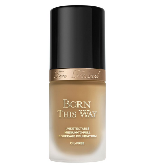 Too Faced Born This Way foundation bottle on a white background