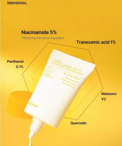 Celimax Pore + Dark Spot Brightening Care Sunscreen 50ml Expiry 03 - 2028