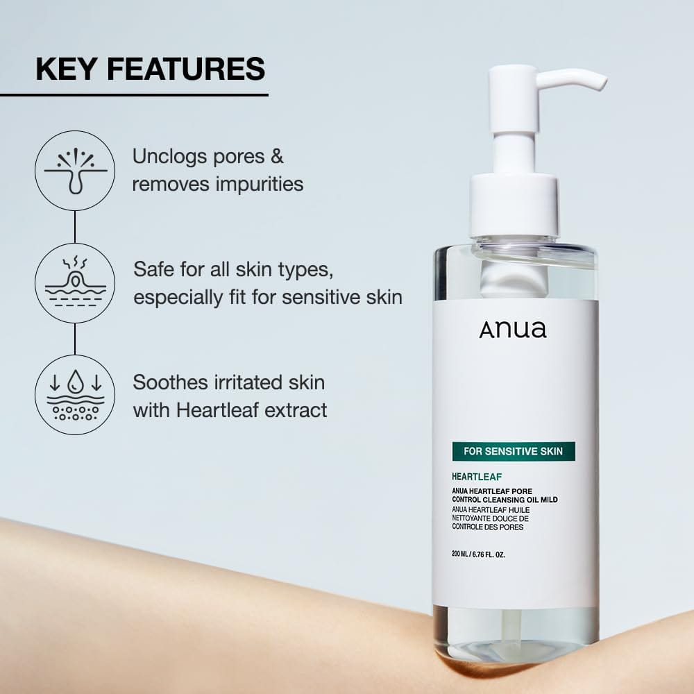 Anua Heartleaf Pore Control Cleansing Oil Mild For Sensitive Skin