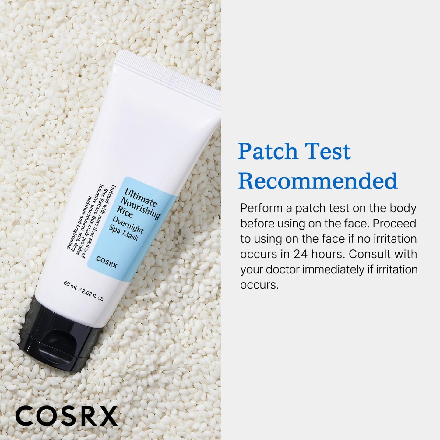 COSRX Ultimate Nourishing Rice Overnight Spa Mask 60ml - GlossyGlams