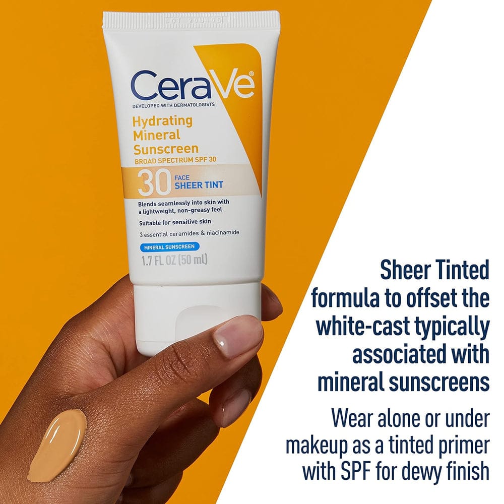 CeraVe Hydrating Mineral Sunscreen SPF 30 Face Sheer Tint 50ml