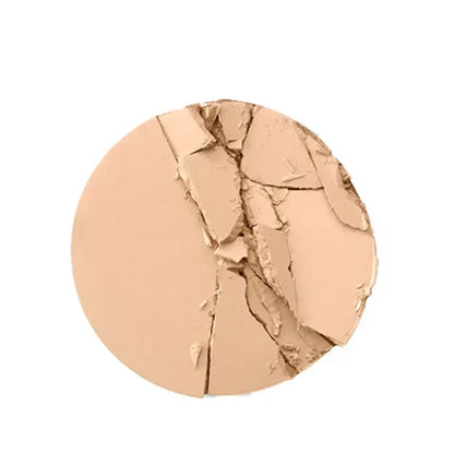 Compact powder in a round container on a white background