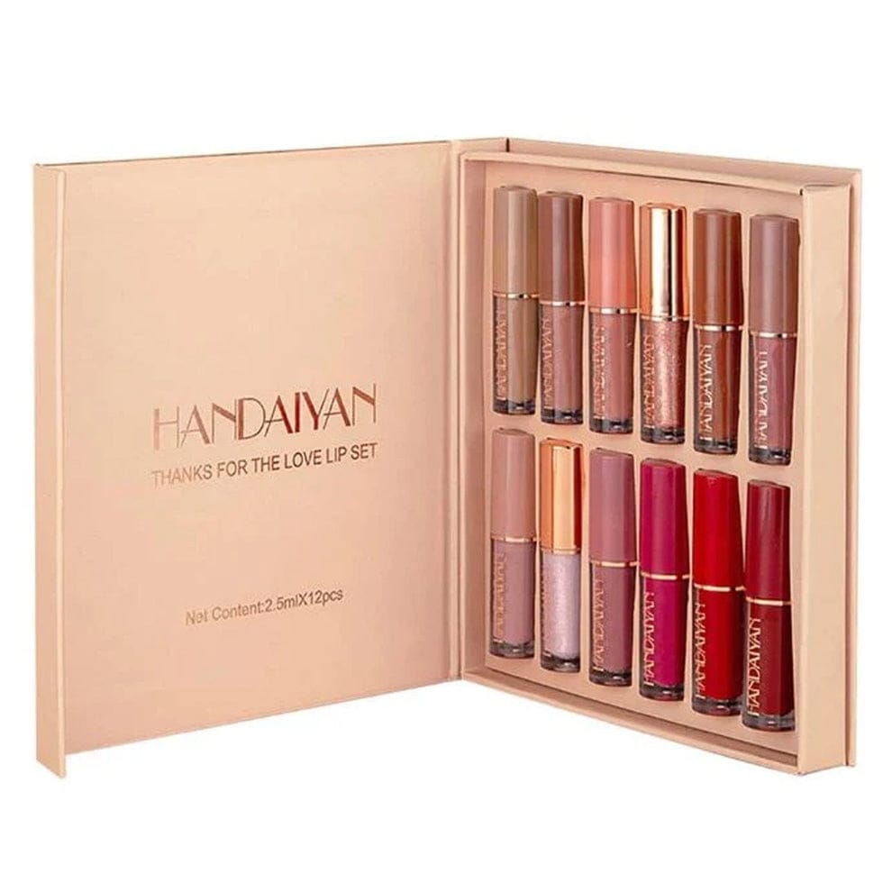 Handaiyan 12-Piece Lip Gloss & Matte Lipstick Set