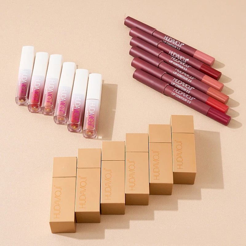 Hudamoji 3 In 1 Lip Set