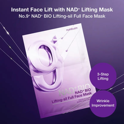 Numbuzin No.9 NAD+ Bio Lifting-sil Full Face Mask 20ml+28ml