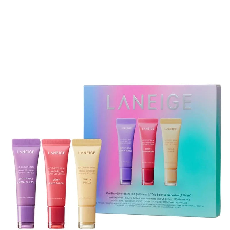 Laneige On-The-Glow Lip Balm Trio ( Pack of 3 )