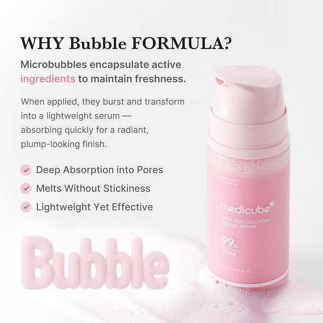 Medicube - PDRN Pink Collagen Bubble Serum
