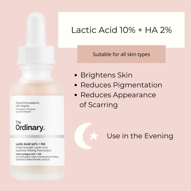 The Ordinary Lactic Acid 10% + HA 2% Exfoliating Serum 30ml