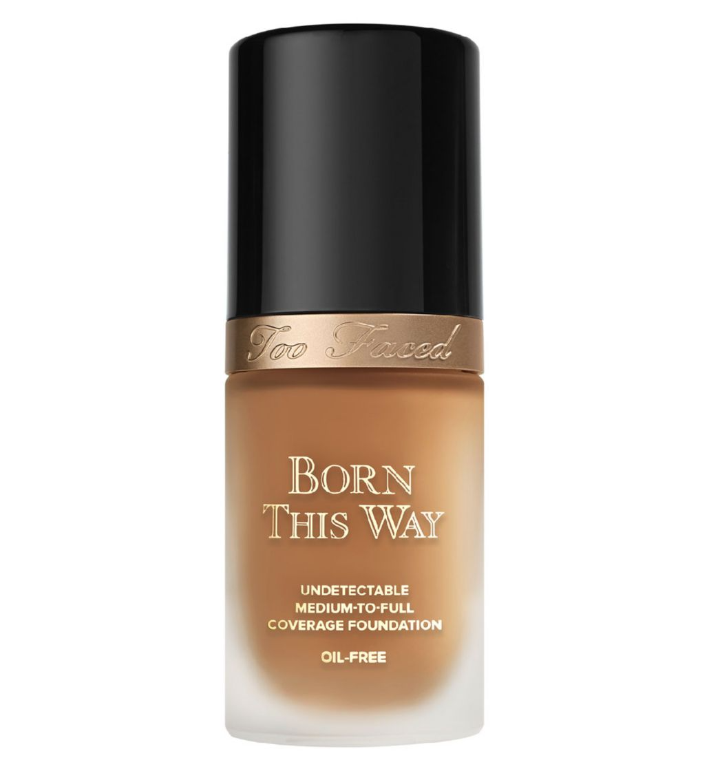 Too Faced Born This Way foundation bottle on a white background