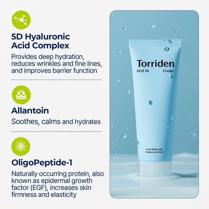 Torriden - DIVE IN Low Molecular Hyaluronic Acid Cream