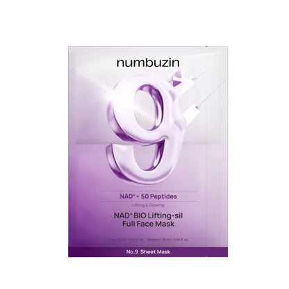 Numbuzin No.9 NAD+ Bio Lifting-sil Full Face Mask 20ml+28ml