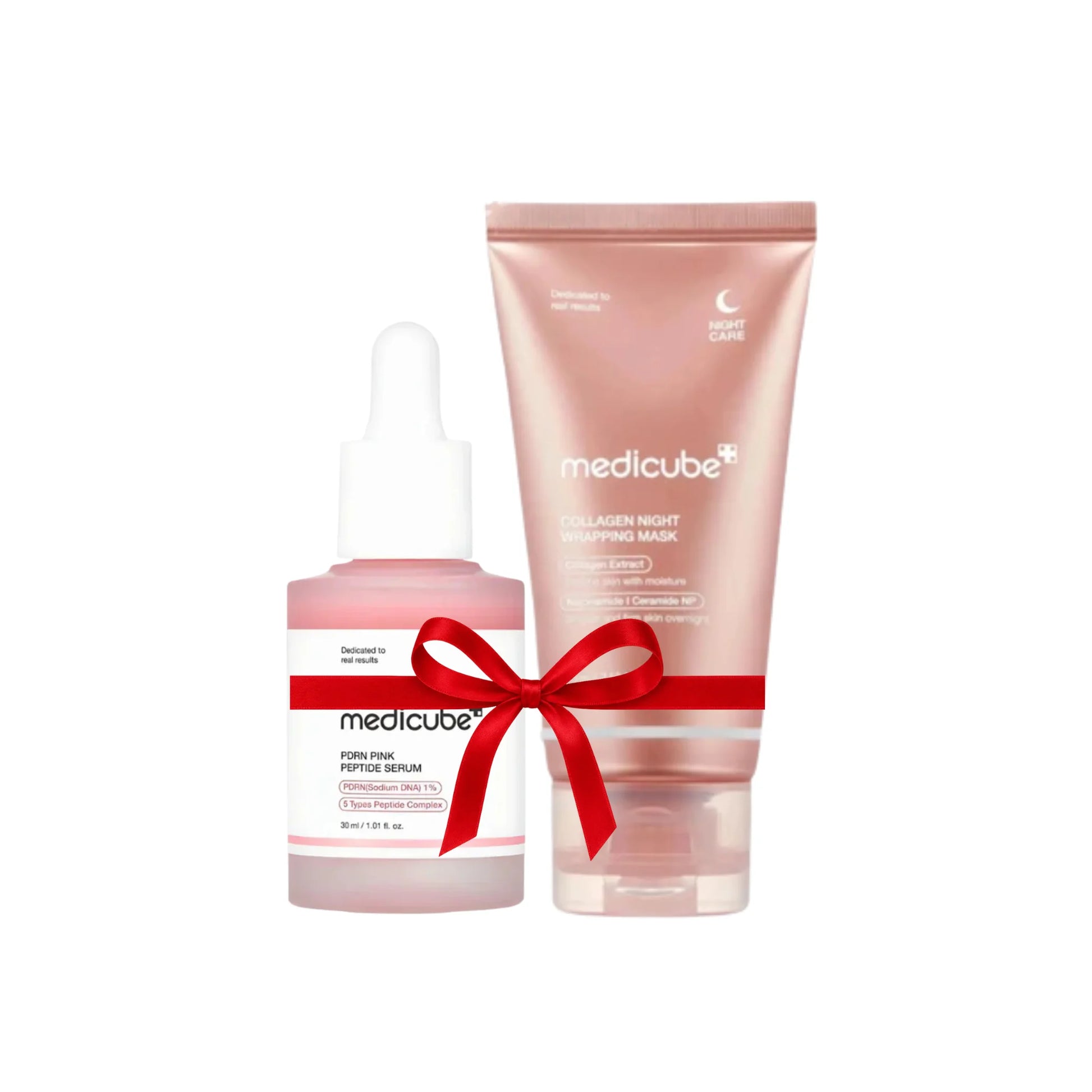Medicube PDRN Pink Peptide Serum and Collagen Night Wrapping Mask Gift Set
